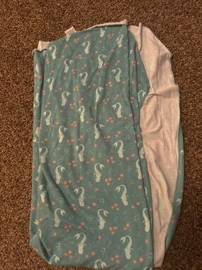 Copper Pearl Teal Mermaid Print Kids Swaddle/ blanket